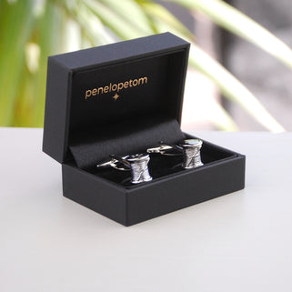 Personalised Second Anniversary Cotton Reel Cufflinks