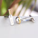 Silver and gold bat and ball cufflinks with personalised initials 