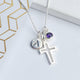 Girl's Personalised Sterling Silver Cross Necklace