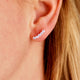 Sterling Silver Crystal Line Ear Climber