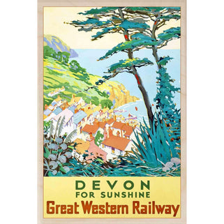 Devon Sunshine Wooden Postcard