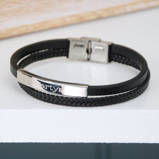 Sliding discount leather bracelet