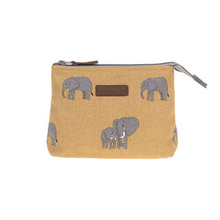 Elephant Canvas Make Up Bag