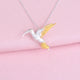 Sterling Silver and 18ct Gold Vermeil Hummingbird Necklace