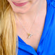 Sterling Silver and 18ct Gold Vermeil Hummingbird Necklace