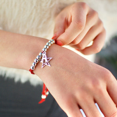 Personalised Glitter Star Suede Friendship Bracelet