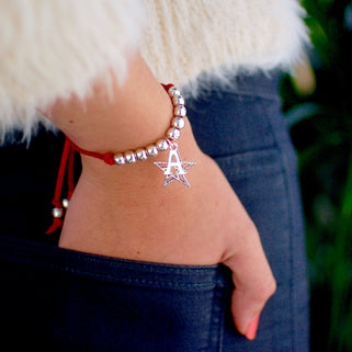 Personalised Glitter Star Suede Friendship Bracelet