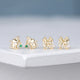 Sterling Silver Gold Vermeil Zodiac Stud Earrings