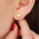 Gold Vermeil Sterling Silver Mini Feather Stud Earrings