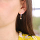 Sterling Silver Hoop and Gold Vermeil Star Earrings