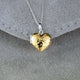 Personalised Hammered Sterling Silver with Gold Vermeil Heart Locket