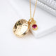 Personalised Gold Vermeil Hammered Birthstone Locket