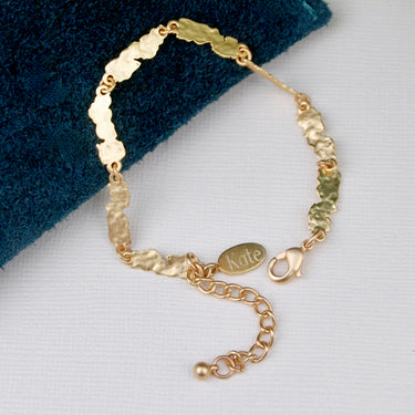 Personalised Gold Plated Molten Lava Bracelet