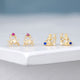 Sterling Silver Gold Vermeil Zodiac Stud Earrings