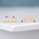 Sterling Silver Gold Vermeil Zodiac Stud Earrings