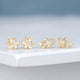 Sterling Silver Gold Vermeil Zodiac Stud Earrings