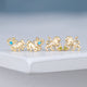 Sterling Silver Gold Vermeil Zodiac Stud Earrings