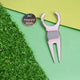 Golf divet repair and ball marker tool with 