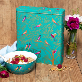 Sara Miller Green Birds Tin Tall