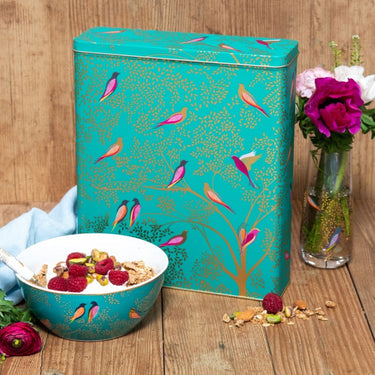 Sara Miller Green Birds Tin Tall