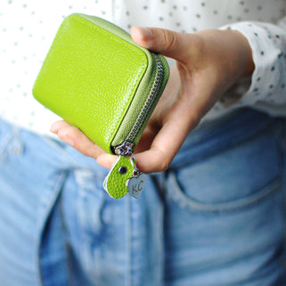Personalised Mini Leather Card Holder Purse