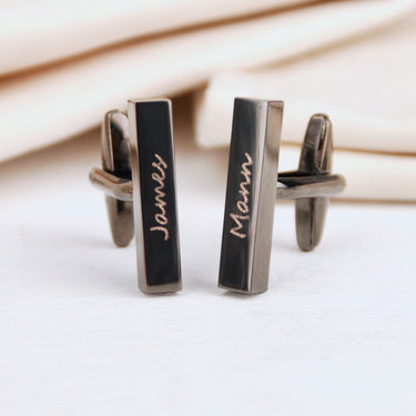 Personalised Engraved Bar Cufflinks