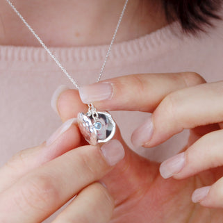 Personalised Sterling Silver Birthstone Locket