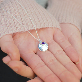 Personalised Sterling Silver Birthstone Locket