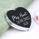 Personalised Bridesmaid's Heart Compact Mirror
