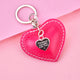 Personalised Key To My Heart Leather Keyring