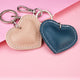Personalised Key To My Heart Leather Keyring
