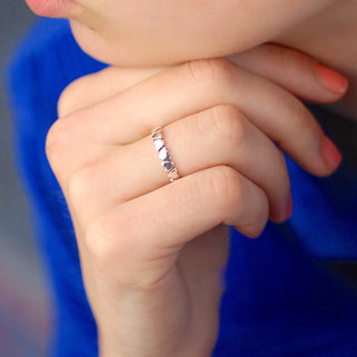 Tiny Hearts Sterling Silver Ring