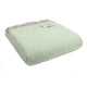Herringbone Wool Throw Silver Grey and Laurel Green