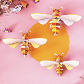 Honey Bees Wall Decorations Set of Three