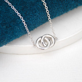 Personalised Sterling Silver Hug Necklace