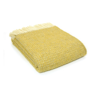Illusion Yellow and Grey Wool Throw