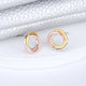 Sterling Silver Mixed Metal Love Knot Stud Earrings