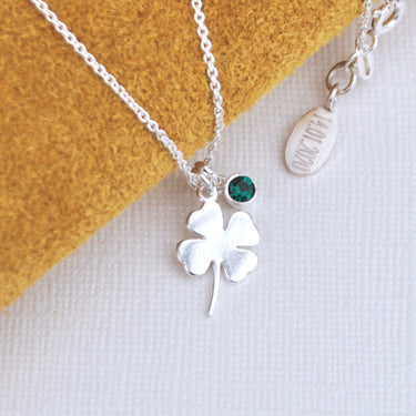 Personalised Lucky Clover Charm Necklace
