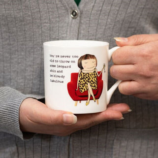 Rosie Made A Thing Throw on Some Leopard Skin Mug