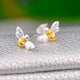 Sterling Silver and Gold Vermeil Bee Studs
