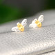 Sterling Silver and Gold Vermeil Bee Studs