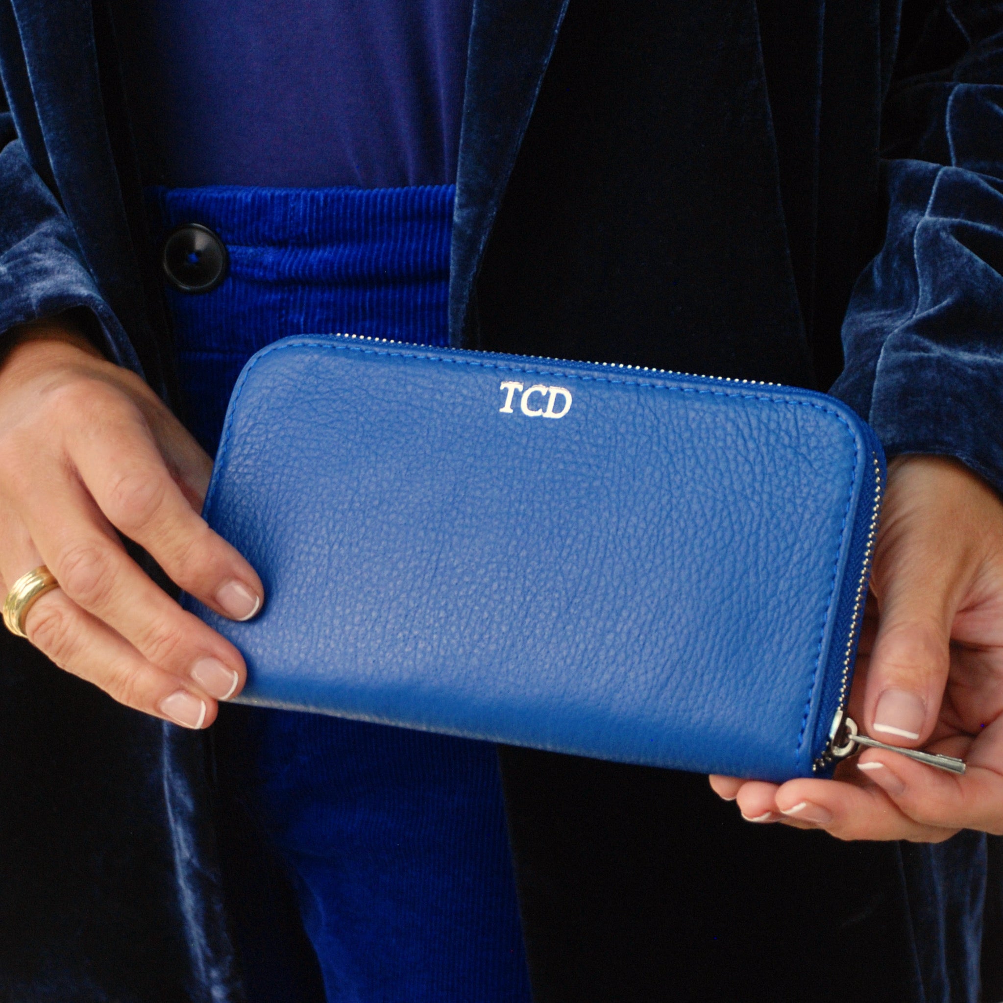 Personalised Monogram Large Leather Purse Penelopetom