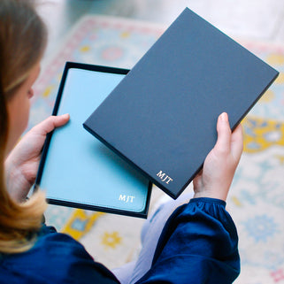 Monogram Leather A5 Notebook in Presentation Box