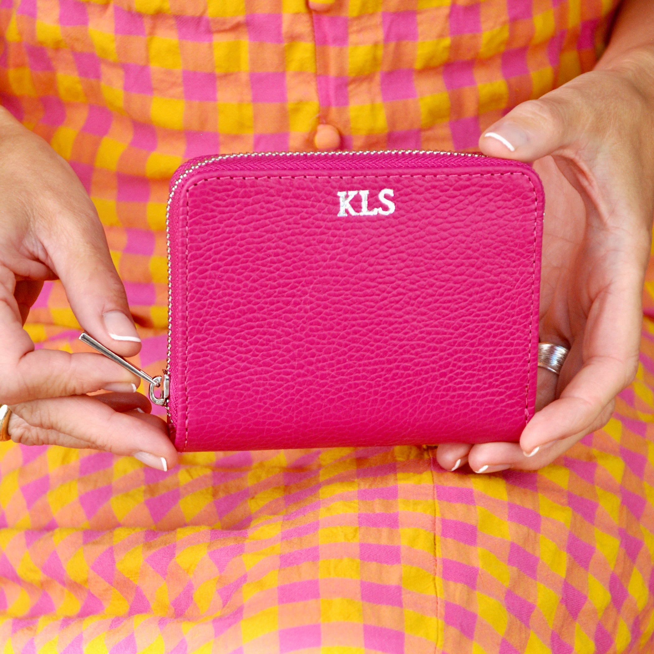 Personalised Monogram Small Leather Square Purse – Penelopetom
