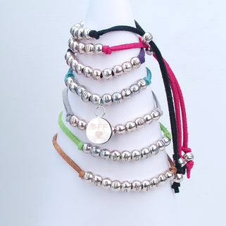 Personalised Charm Suede Friendship Bracelet