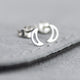 Sterling Silver Mini Open Crescent Moon Studs