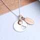 Personalised Double Heart Necklace