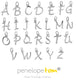 Silver Script Initial Letter Charms
