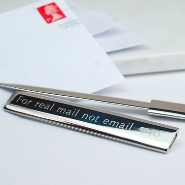 Silver letter opener with 