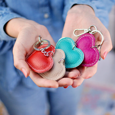 Personalised Heart Charm Keyring